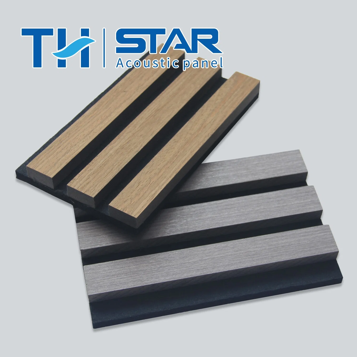 Hengjiu Wood Slat Acoustic Panel Home Office Decor Wood Wool Acoustic Panel Sound Absorbing Wall Panels with Polyester Fiber