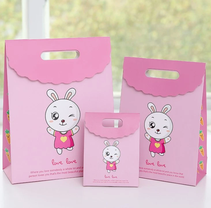 Birthday Portable Gift Bag Cute Cartoon Creative Kids Tote Bag Rabbit Lion Animal Hand Bag