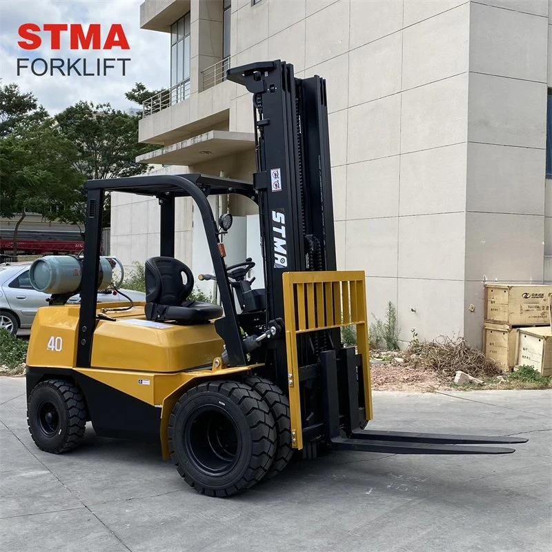 Stma 4t 4 Ton 4 Tonnes Propane Forklift Gas with 6000mm Triplex Mast and Side Shifter