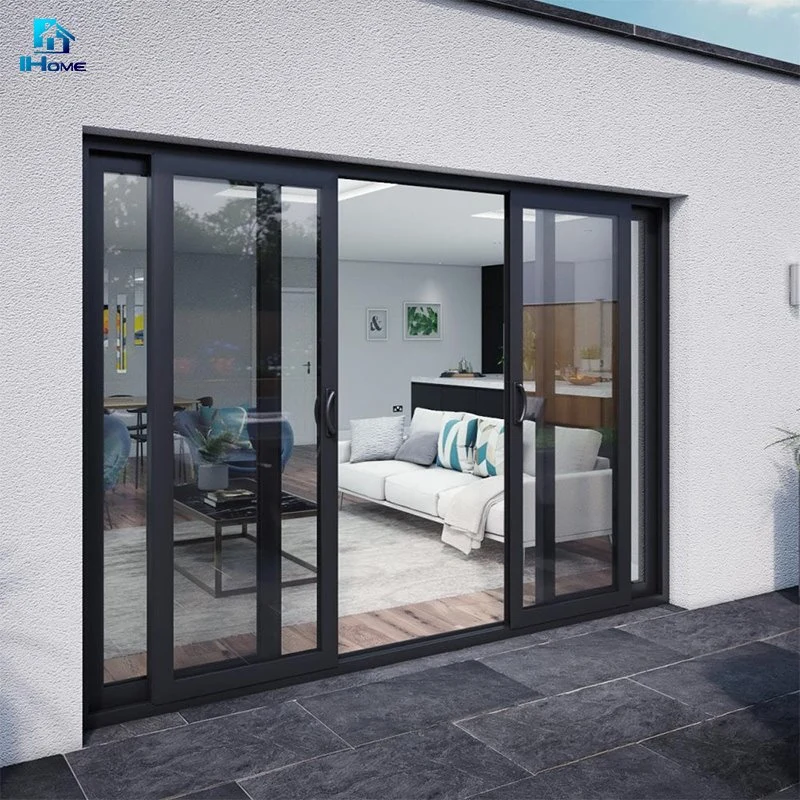 Aluminium Framed Internal Hinged Patio Sliding Doors Double Glass Sliding Dor with Hardware