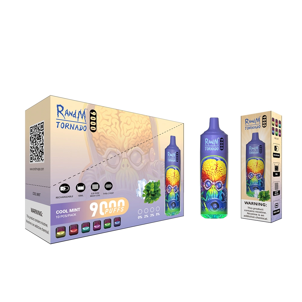 Randm Tornado 9000 inhalaciones de Vape dispositivos desechables Ecig pluma original en stock