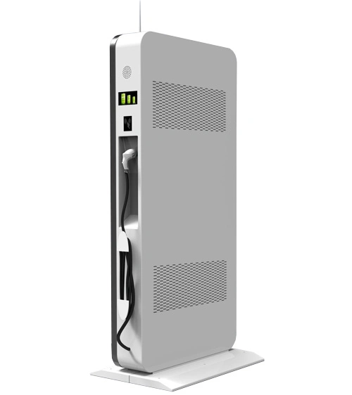 Présentoir d'extérieur ACL de 43 po à carte de 7 kW sur pied Station de charge EV, norme UE et US