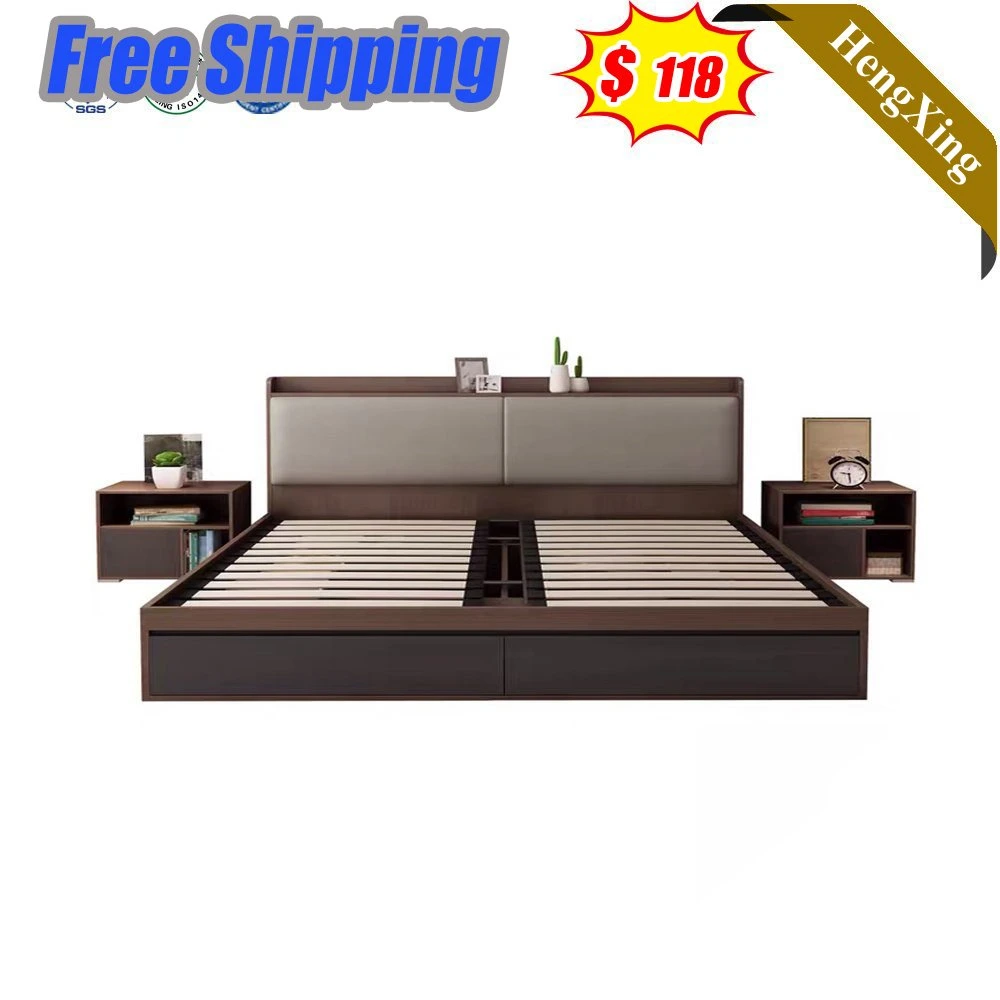 Wholesale/Supplier Wooden King Size Bunk Kids Beds Capsule Furniture Sets Sofa Double Storage Bedroom Bed