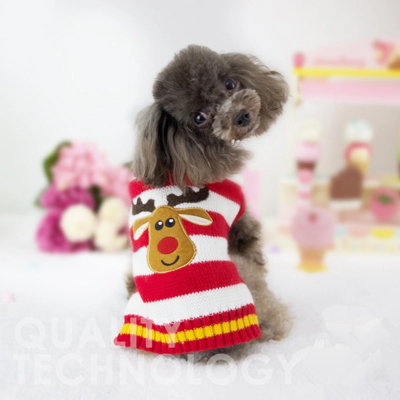 2022 Neues Design Haustier Kleidung Haustier Weihnachten Pullover Warm Dog Pullover