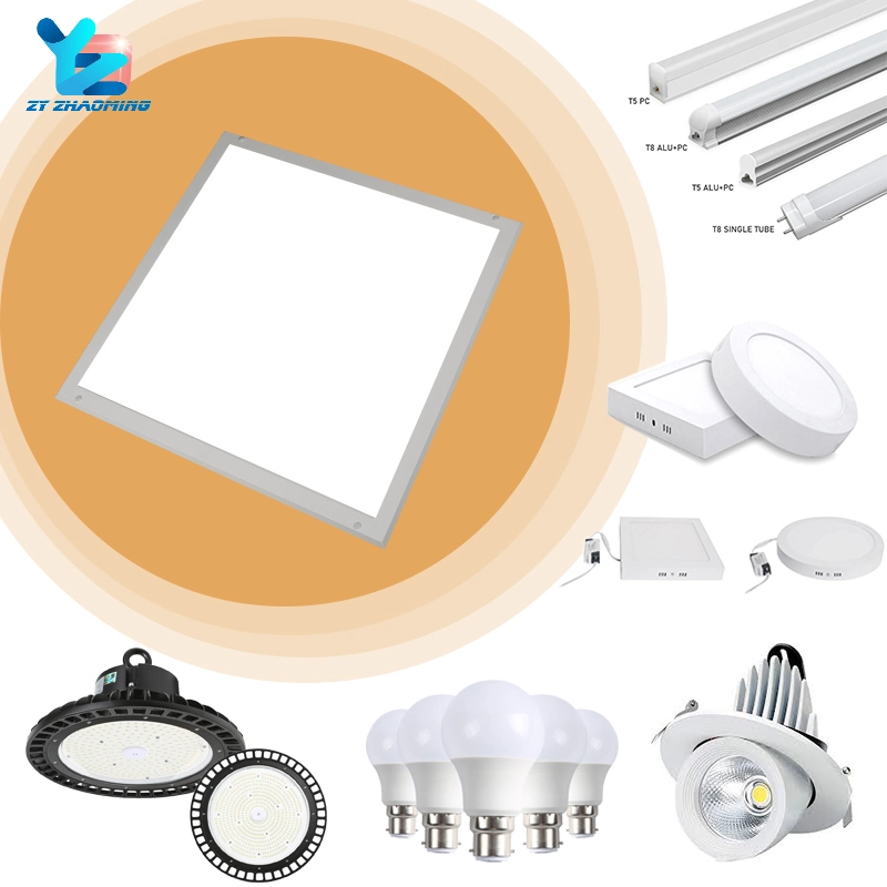 Usine chinoise 60*60/595*595 2*2FT LED Panneau Lumineux Plafonnier LED Lumière LED Éclairage linéaire Rétroéclairé/Éclairé par le bord Luminaires LED Économie d'énergie Lampe de panneau LED suspendue