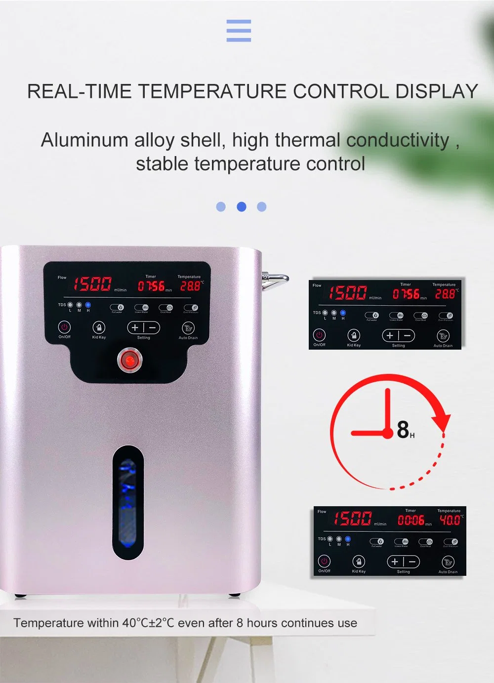 Nouvelle utilisation à domicile machine d'inhalation Oxyhydrogène Generador de Hidrogeno portable Générateur de gaz hydrogène machine d'inhalation d'hydrogène