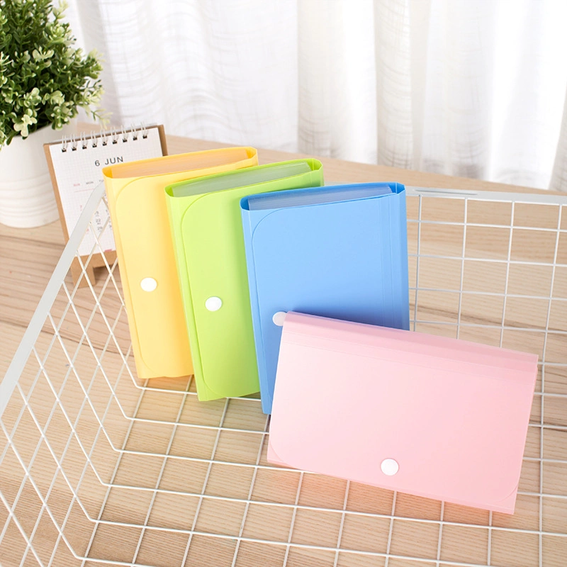 Fresh A6 PP Plastic Button Expanding File Folder with 13 Pockets