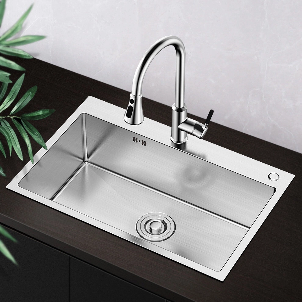 Factory Wholesale/Supplier Custom Stainless Steel Kitchen Sink Family Hotel Cabinet Single and Double Sink