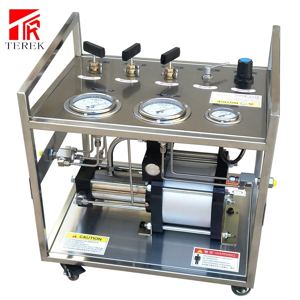 Terek العلامة التجارية عالية الجودة 150-300 بار إخراج غاز الأكسجين المحمول نظام تعزيز لتعبئة الأسطوانة