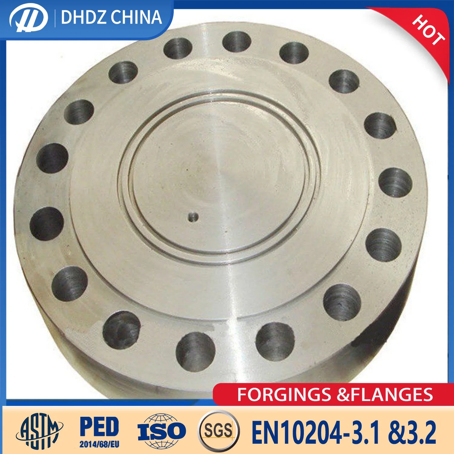 JIS ANSI DIN ASME Carbon Steel Blind Forged Flange