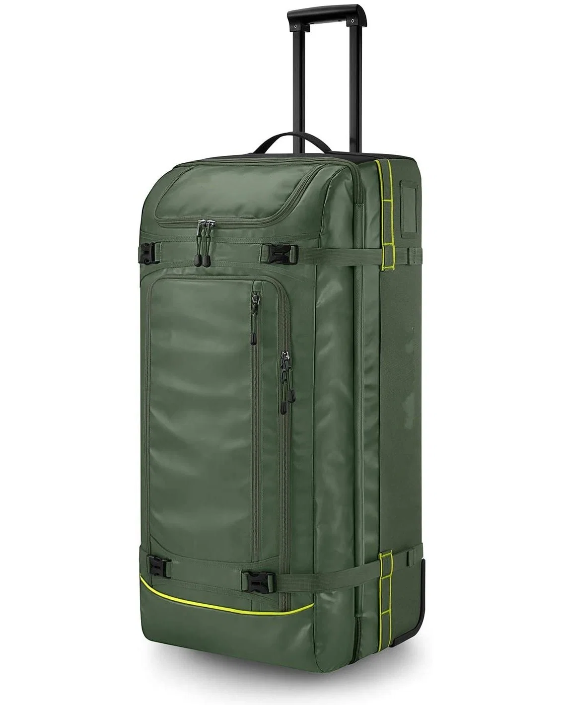 Custom передвижной динамического Duffle сумка с колесами, 100 л воды от комаров больших колесных поездки Duffel багажа, зеленый для спортивных открытый спортзал рюкзак Женщины Мужчины