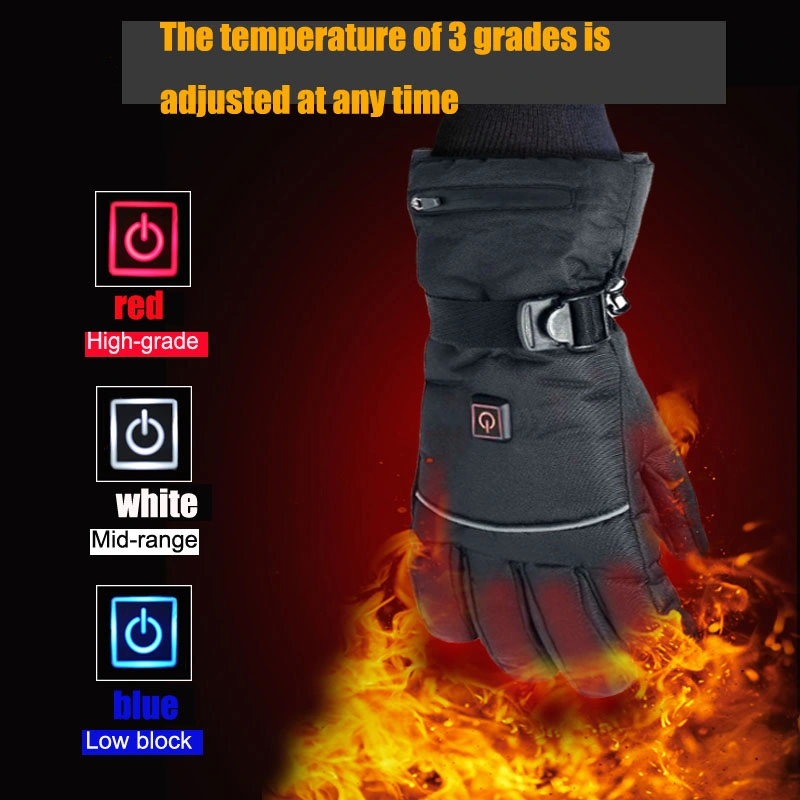 Hot Sale Touch Screen Fingers Winter Warm Skiing Motorcycling Riding Camping Electric Battery Operated Heated Gloves