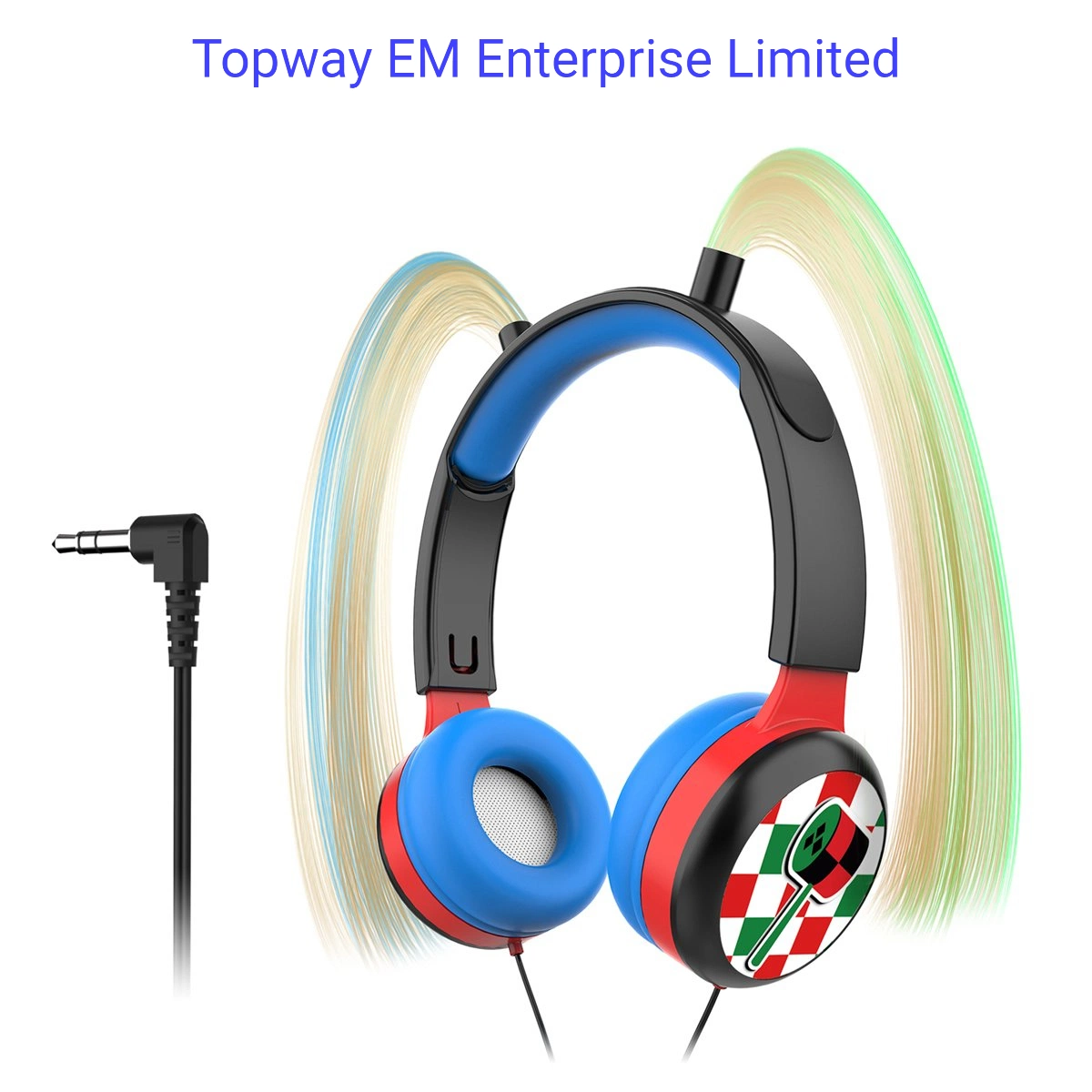 OEM Factory Wholesale/Supplier Wired Kids Headphone with Colorful Nylon Hair Popular for Girls Gift