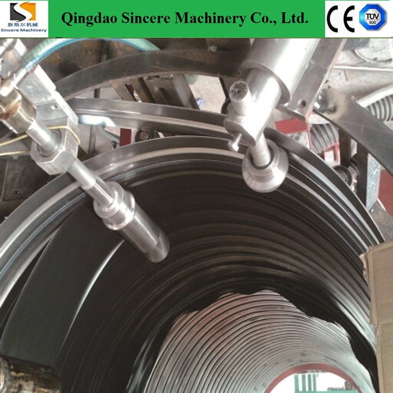 Steel Metal Ribs Reinforced HDPE Spiral Winding Corrugated Sewerage Pipe Extrusion/Making/Production Machines Lines 3000mm