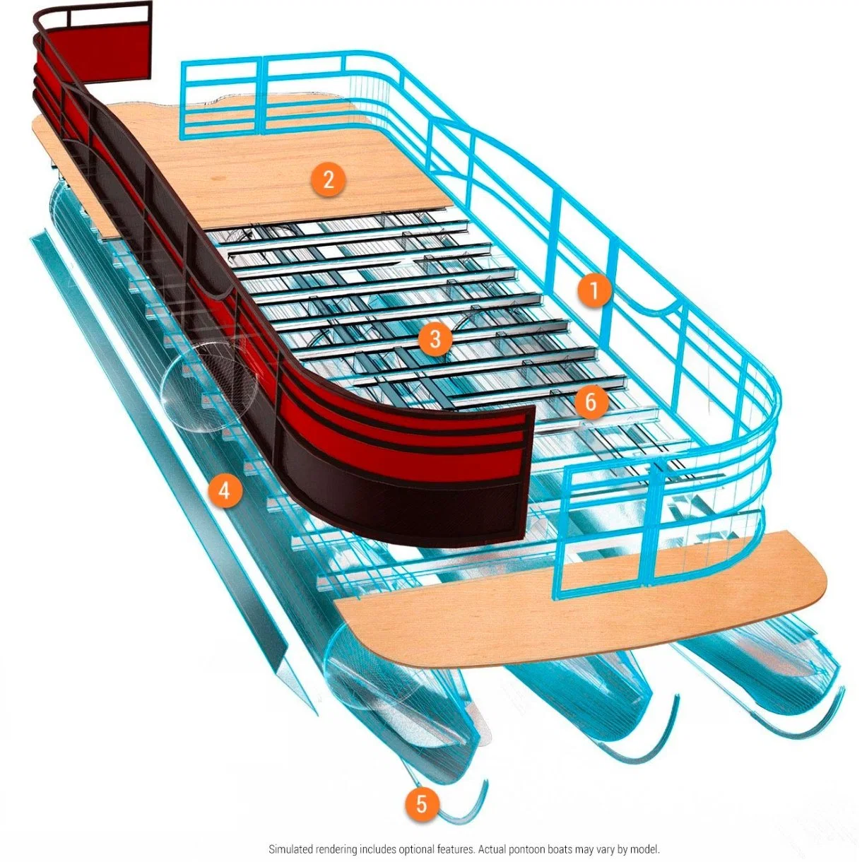 2021 Melhor fábrica de barco pontão de alumínio para 19FT/21FT/30FT/ OEM na China ODM