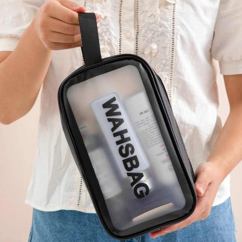 Storage Toiletry Organize Waterproof PVC Travel Cosmetic Portable Bag Transparent Zipper Makeup Storage Bag