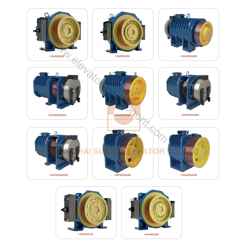 Load 1000~2250kg Geatless Traction Machine with Permanent Magnet Synchronous