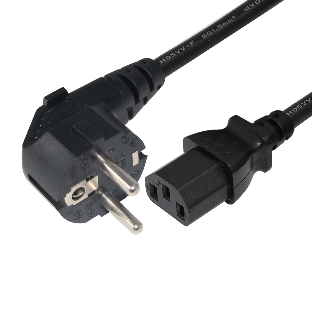 3 Pin 0.75-1.50mm2 Kc Approved Power Cord with H05V2V2-F Flexible Wire&Cable