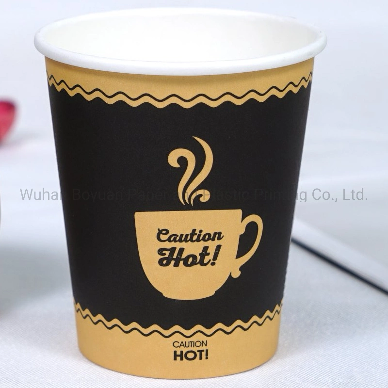 8oz/10oz/12oz/16oz/20oz/24oz Copos de papel maravilhosos descartáveis personalizados para café quente/frio para beber com tampa de parede única/dupla/ondulada.