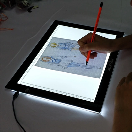 استنسل مربع رسم الرسم على شكل مصباح LED مقاس A4 مقاس A3 رسم فني لجدول نسخ الوشم