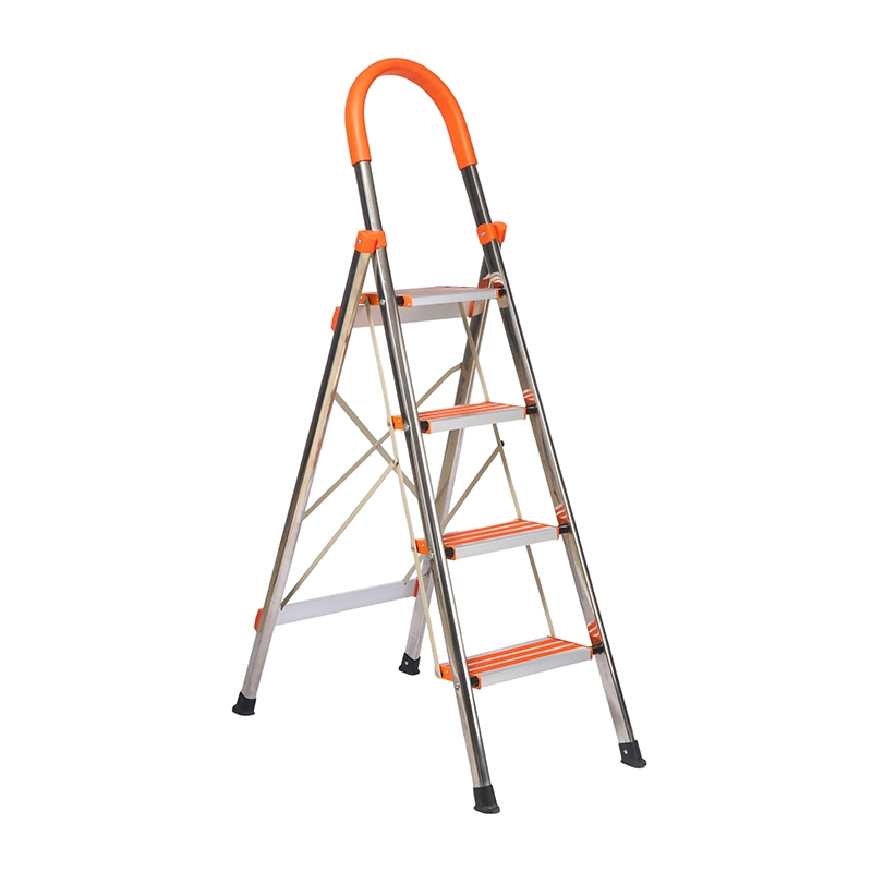 Original Factory Metal Aluminum Extention Foldable Telescopic Step Household Folding Ladder