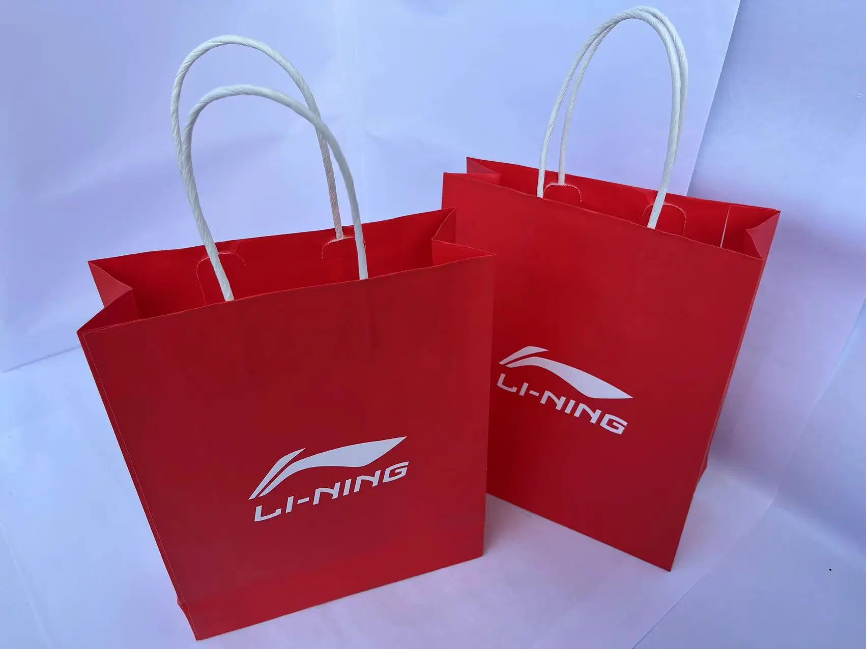 Printed Logo Red Kraft Gift Craft Shopping Paper Bag with Handles