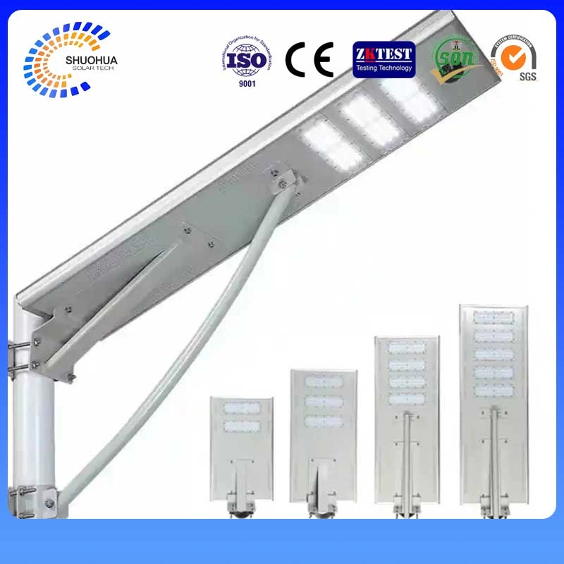 Factory Wholesale/Supplier DC 12V LED Light Aluminum All in One Integrated Shl60W LED Solar Street Light Lamp for Highway/Village/Government Project