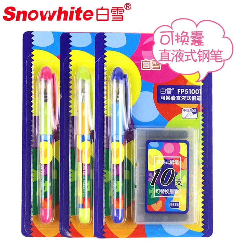 School Supply Pen Founatin Pen Ink Pen Double Injeciton Cap Free Ink System Cartridge Pen