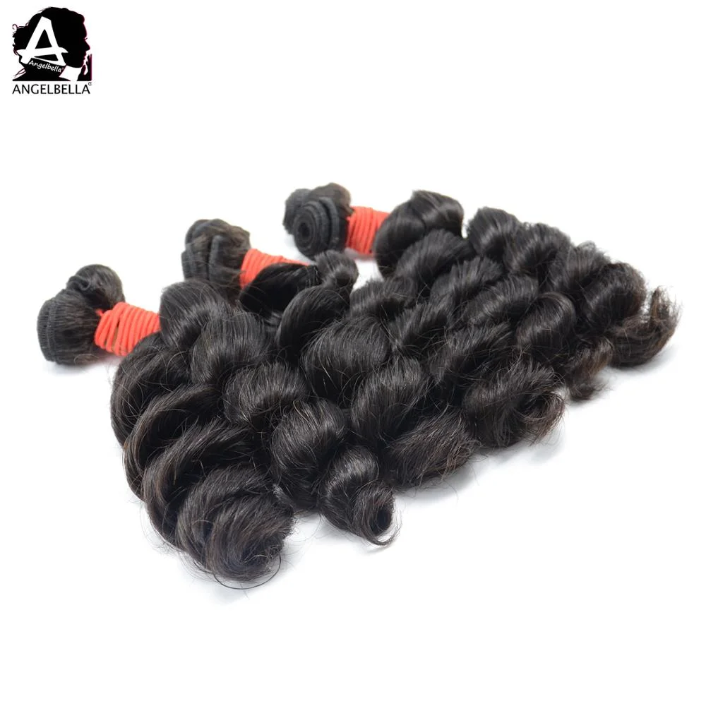 Angelbella Brazilian Super Double Drawn Romance Curl Hair Mink 100% Natural Black Remy Hair Weaving Wholesale