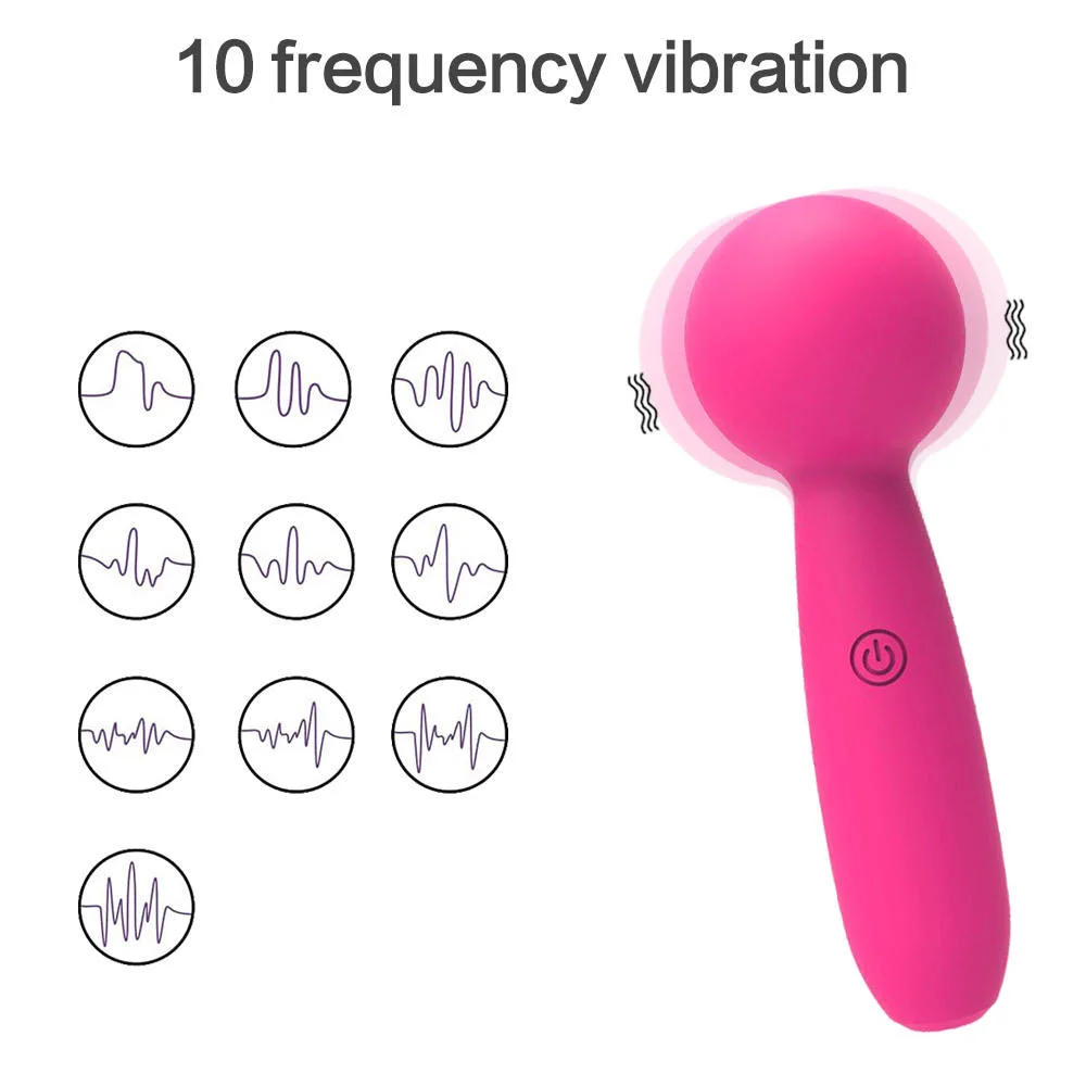 New Rechargeable Personal AV Sex Massager Quiet Mini Handheld Waterproof AV Massager Wand Vibrator for Women