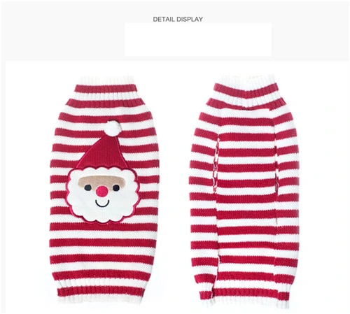 2016 Cartoon Santa Claus Red Tricot Pet Natal camisolas