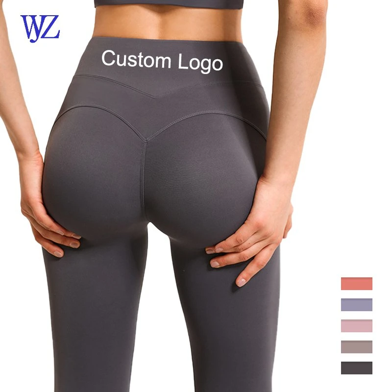 Custom High Waisted Breathable Gym Tights Sports Compression Scrunch Women Yoga Pants