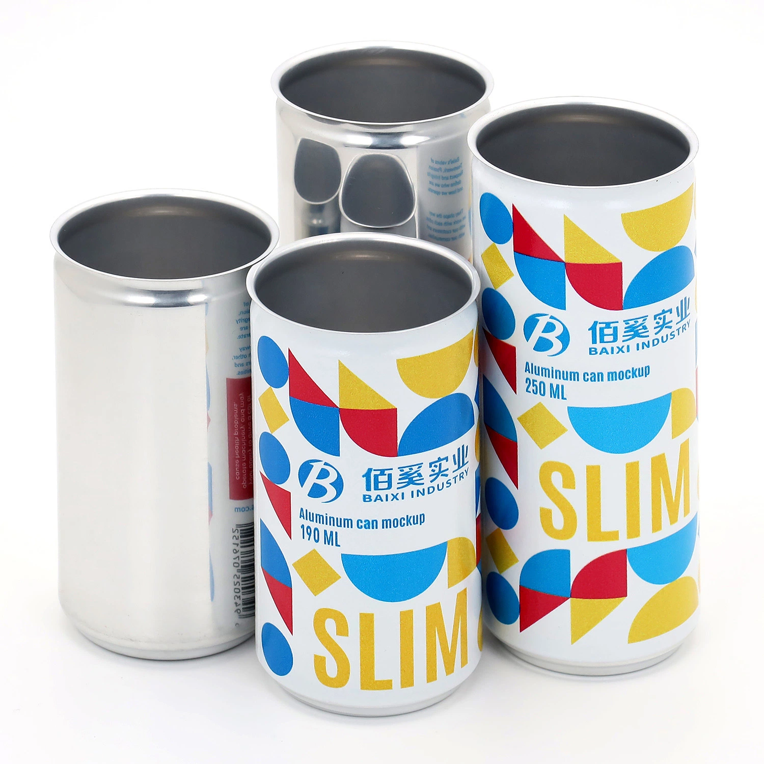 Norma de personalização Modelo fino e elegante Stubby latas de bebidas de alumínio com Sot Rpt Fácil Extremidade Aberta