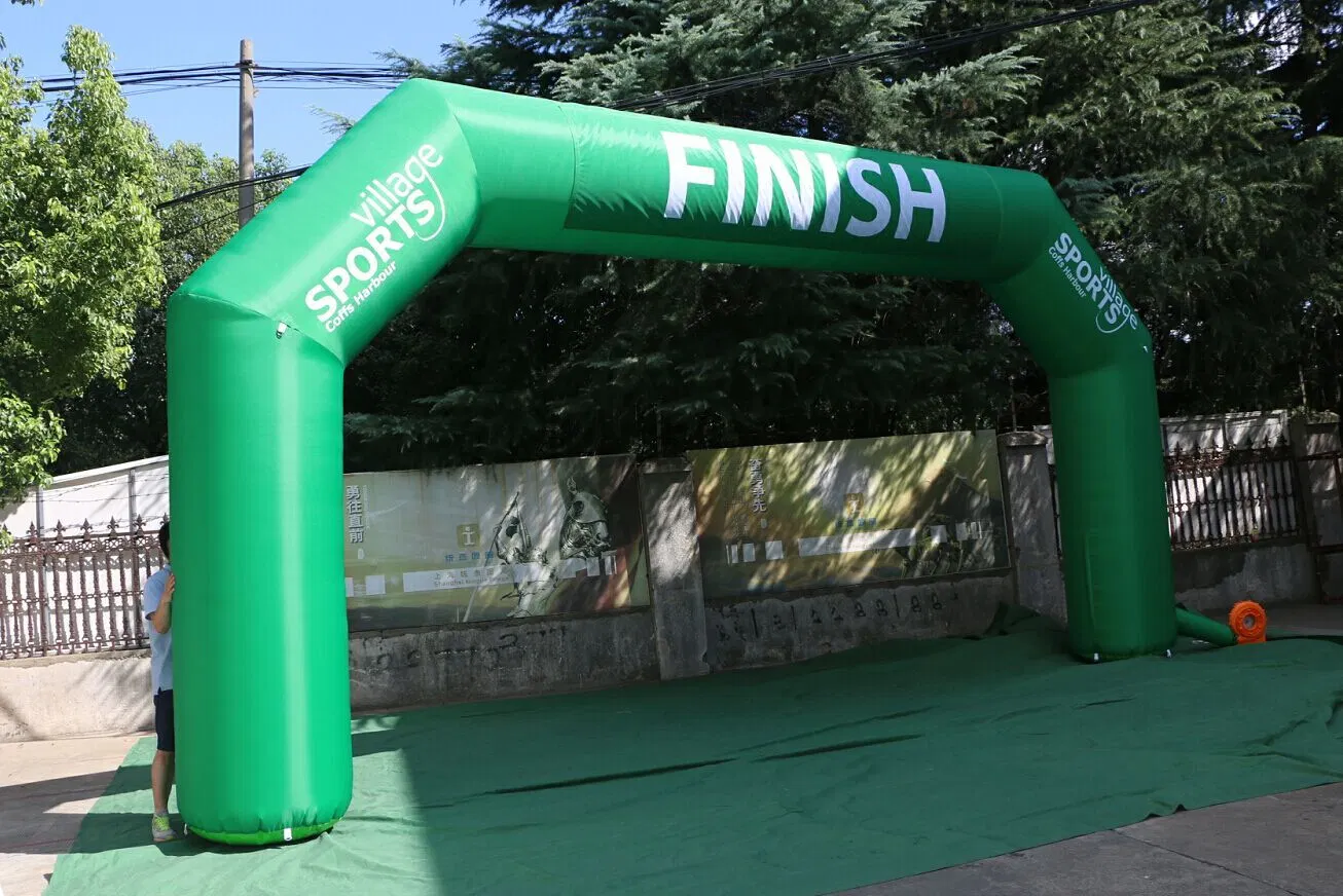 Inflatable Running Arch with Logo Print, Top Quality Sealed Inflatable Arch/Finish Line/Start Line with Hanging Banner