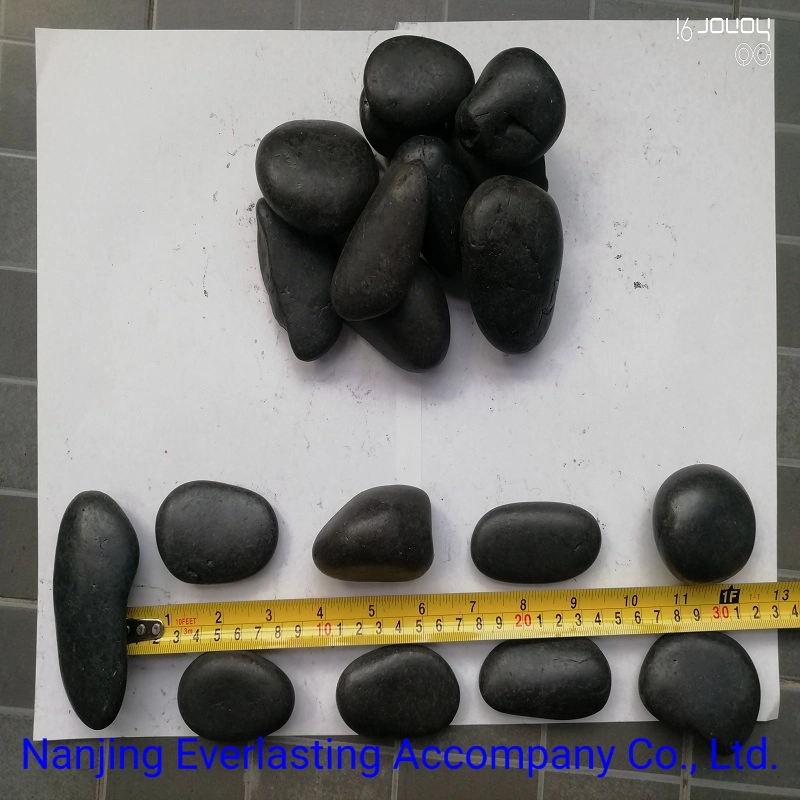 Hot Sale Black Polished Pebble Stone China Beach Cobbles