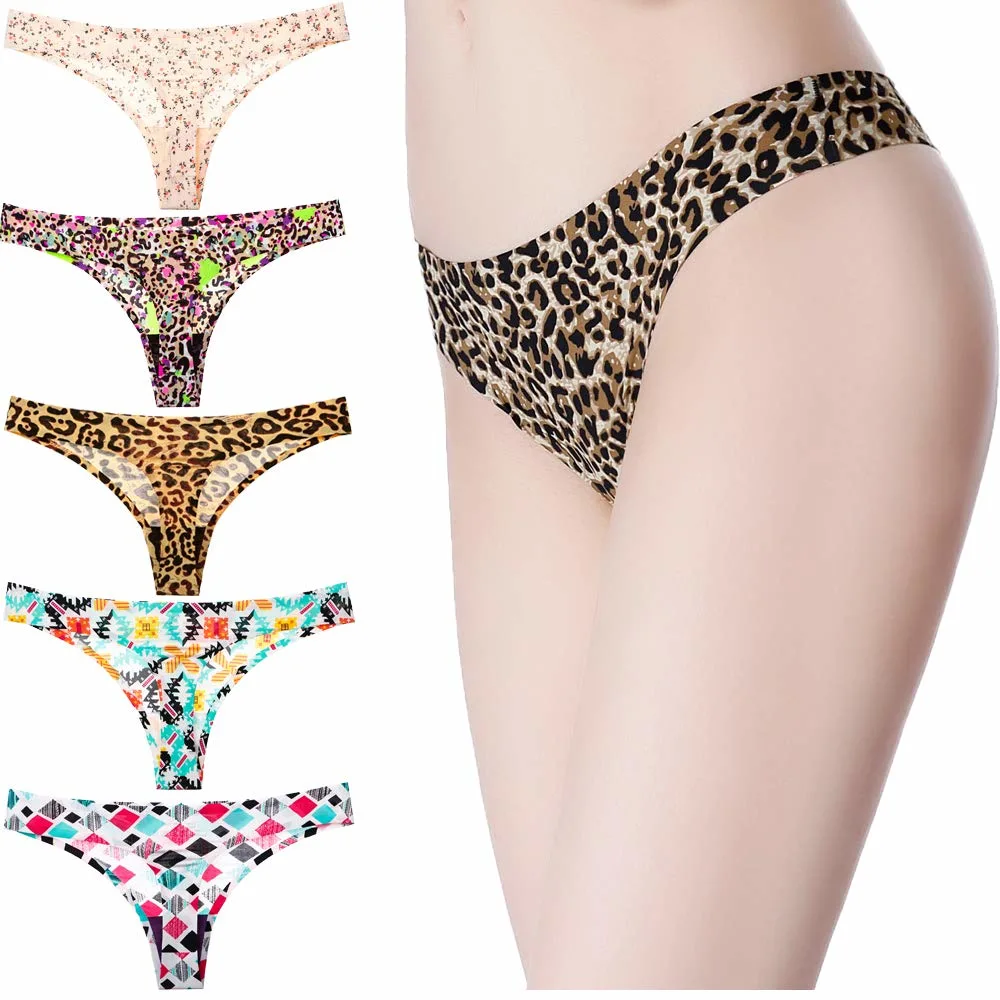 Femme un morceau de glace Sexy sans aucune trace de la soie G-String, le sport yoga Triangle Invisible pantalon taille basse sous-vêtements