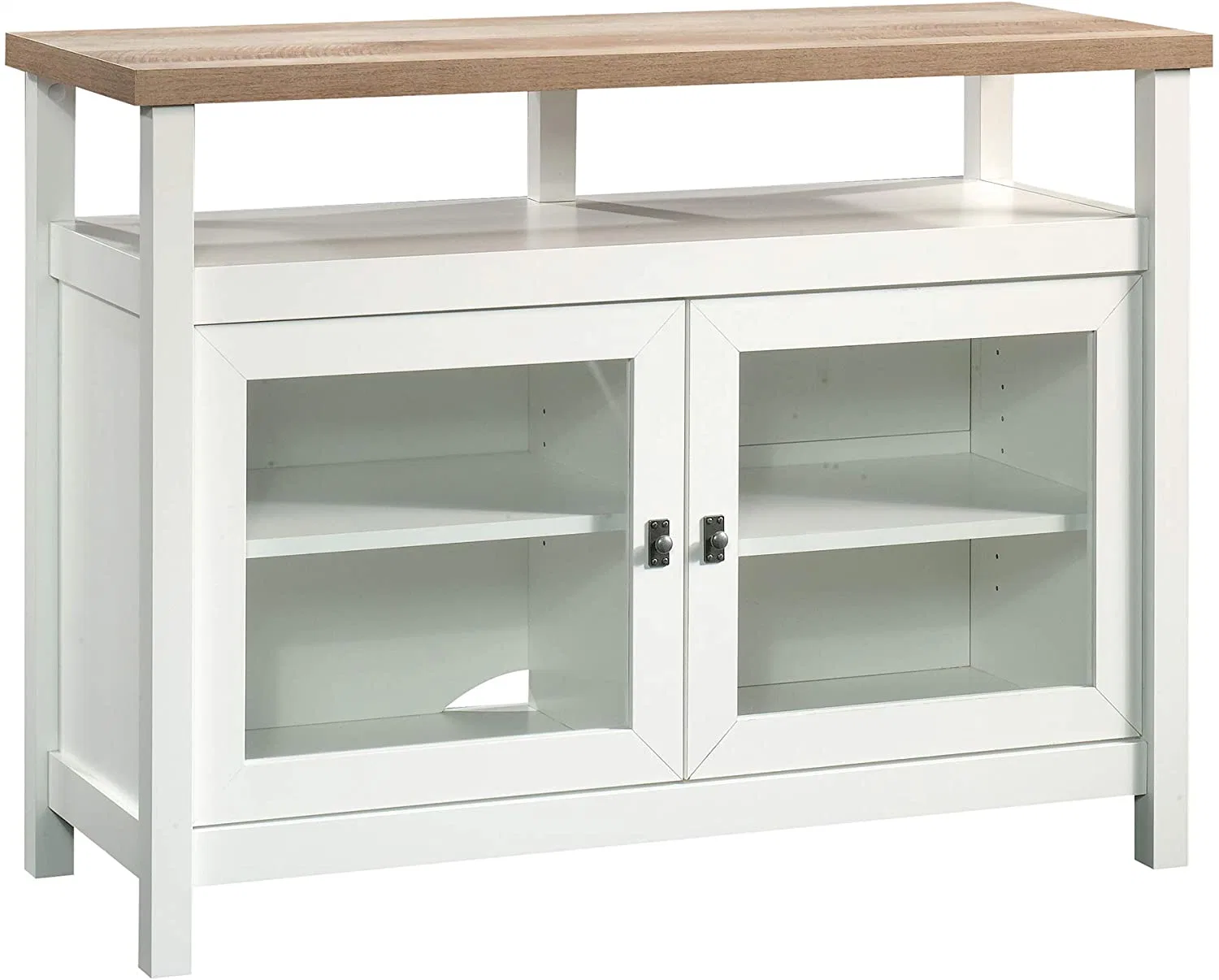 Cottage Road Entertainment Stand, für Fernseher bis 42", Soft White Finish, TV-Schrank für Wohnzimmer