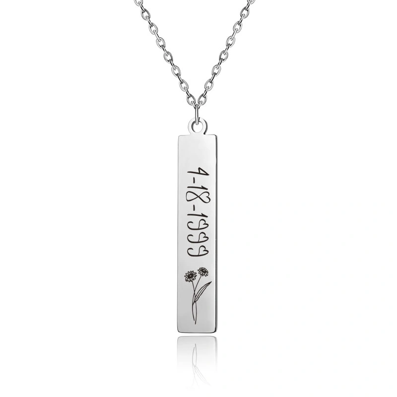 Collier personnalisé pour femmes avec photo gravée et texte, ensemble de bijoux personnalisés.