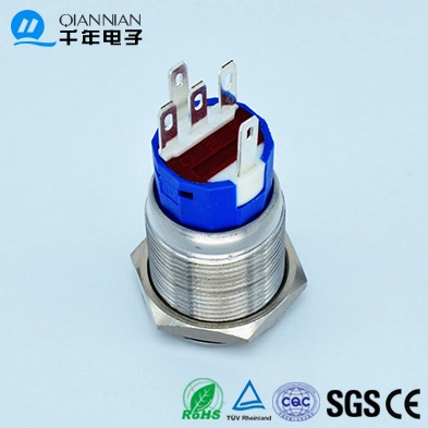 16mm Push Button Switch Auto Connector Plug with Wire