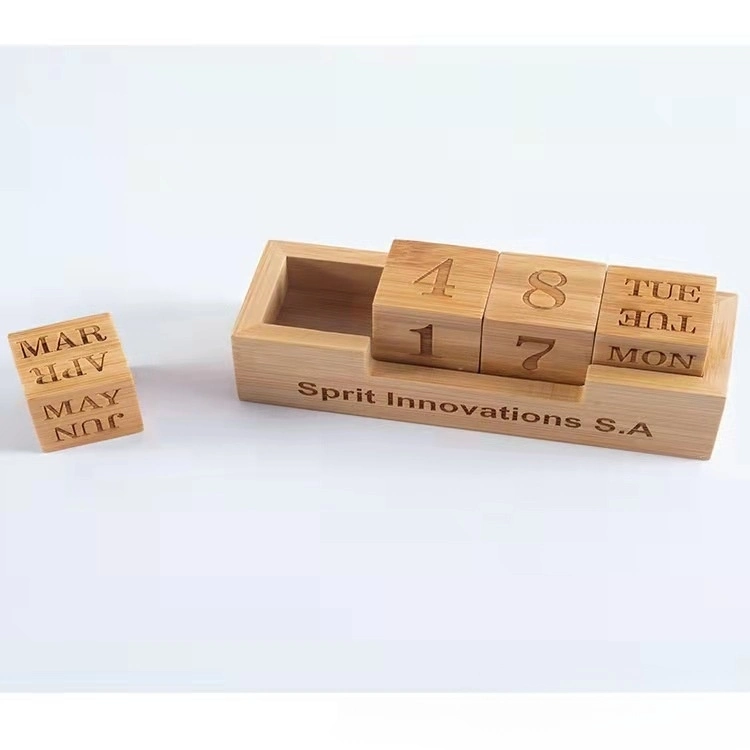 Creative Gift Wooden Desk Calendar Office Decoration Item