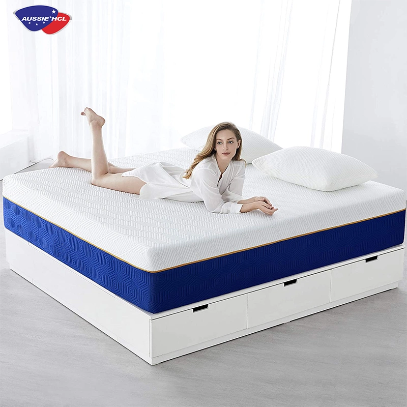 Aussie HCl Best China Factory Compressed Queen Bed Mattresses Vacuum Packing Wholesale Cotton King Double Gel Memory Royal Foam Spring Mattress in a Box