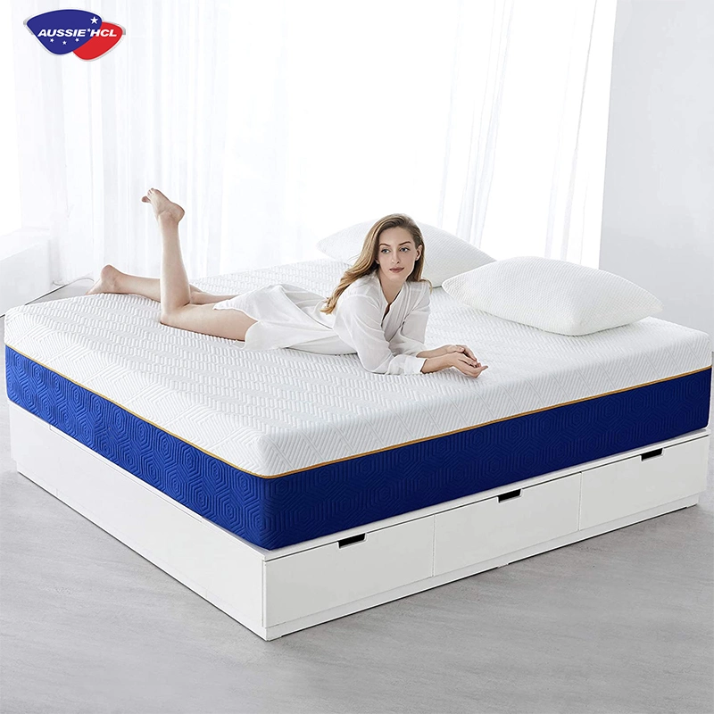 Aussie HCl Best China Factory Komprimierte Queen-Bett-Matratzen Vakuum Verpackung Großhandel Baumwolle König Doppel Gel Memory Royal Foam Spring Matratze in einer Box