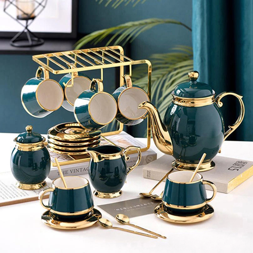 Style Modern Home Restaurant Afternoon Porcelain Pot and Cup Luxury