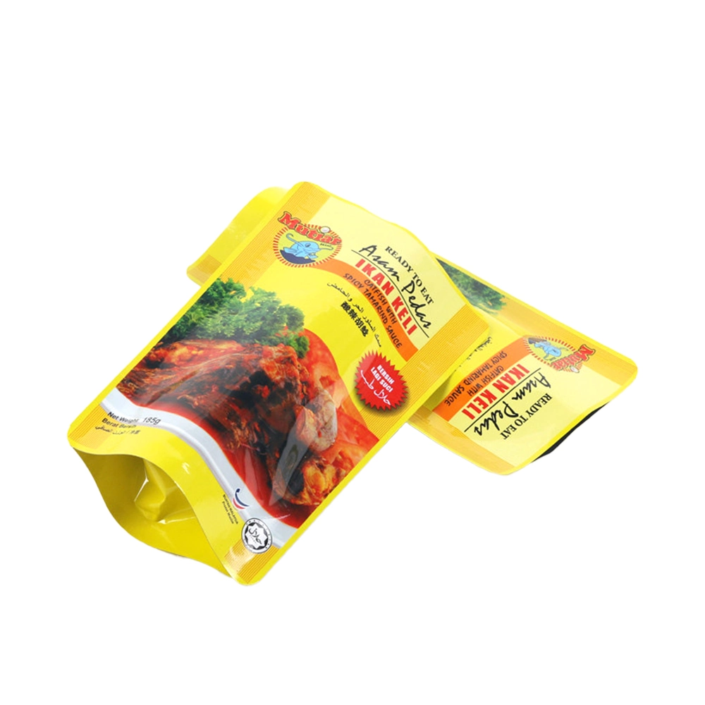 3 Side Sealed Aluminum Foil Retort Pouch Cooking Food Plastic Packaging Al Foil Boiling Bags