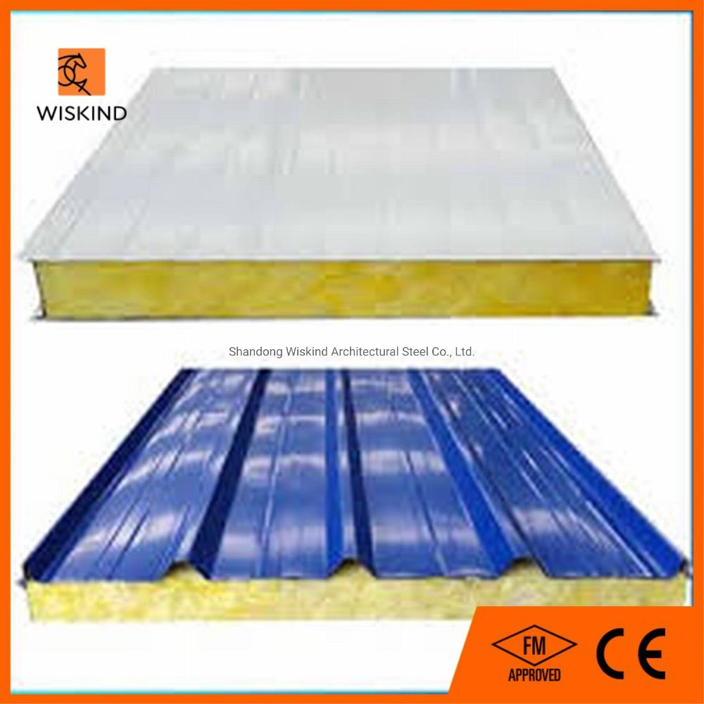 Fireproof Rock Wool Mineral Sandwich Panels for Wall Cladding Exterior Wall Panel