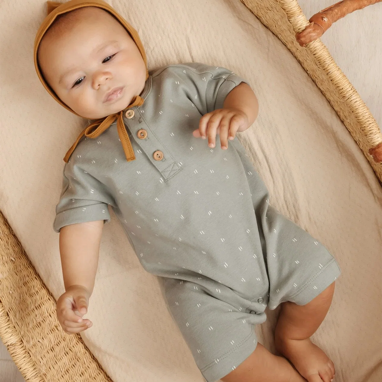 Wholesale OEM Acceptable Custom Infant Newborn Toddler One Piece Knit Summer Short Baby Rompers