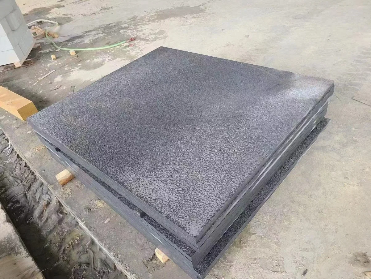 Big Size Stone Slab Panel Bushhamer Surface Black Sandstone for Exterior Wall Cladding Stone Tile