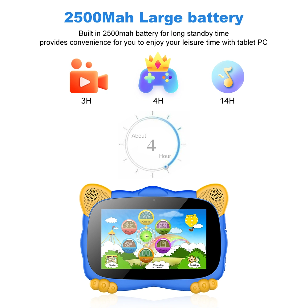 7'' Cute Animal Appearance Kids Intelligence Games Educational Tablet China Tablet PC for Children