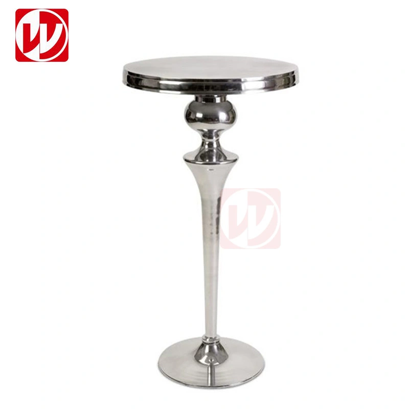 Outdoor Garden Furniture Silver Stainless Steel High Bar Table Event Cocktail Table