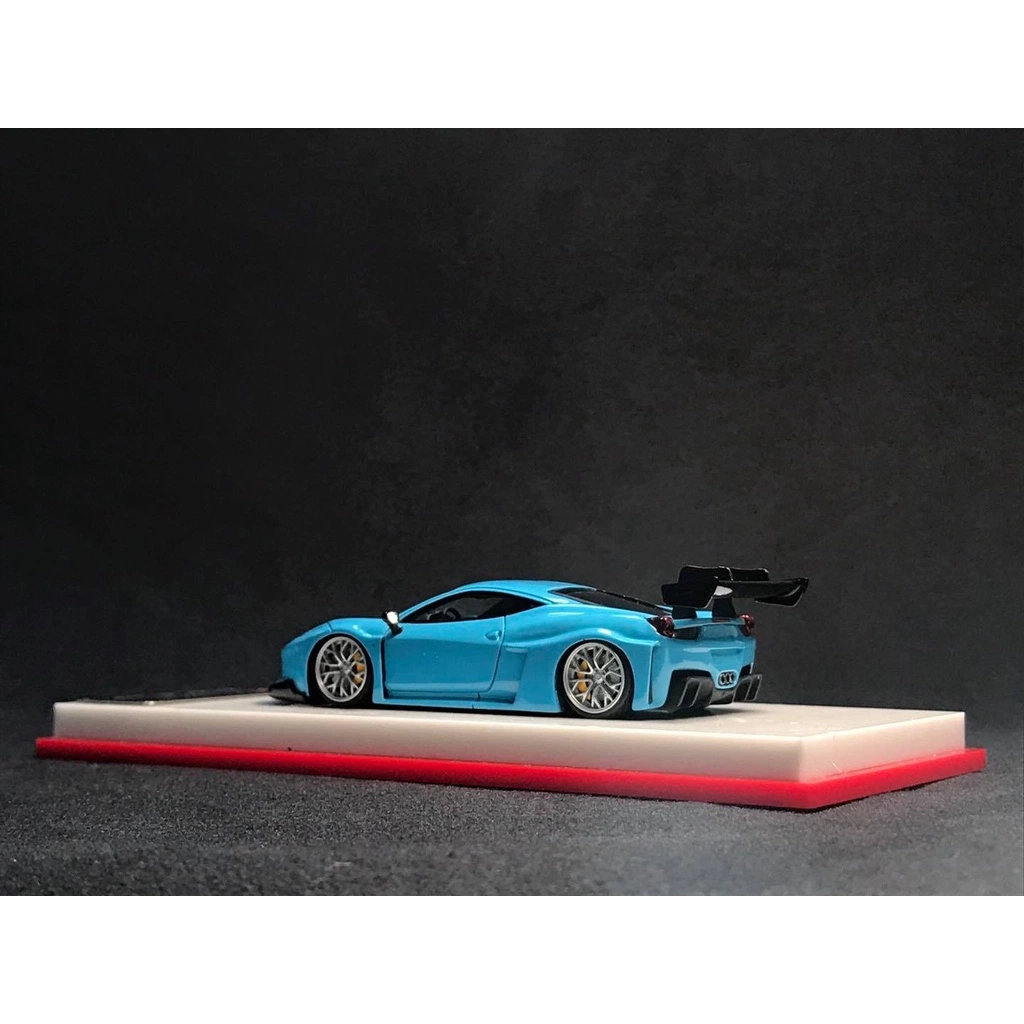 Scalemini 1/64 Lb-Works Ferrari 458 Gt Wing Baby Blue Resin Scale Model Car